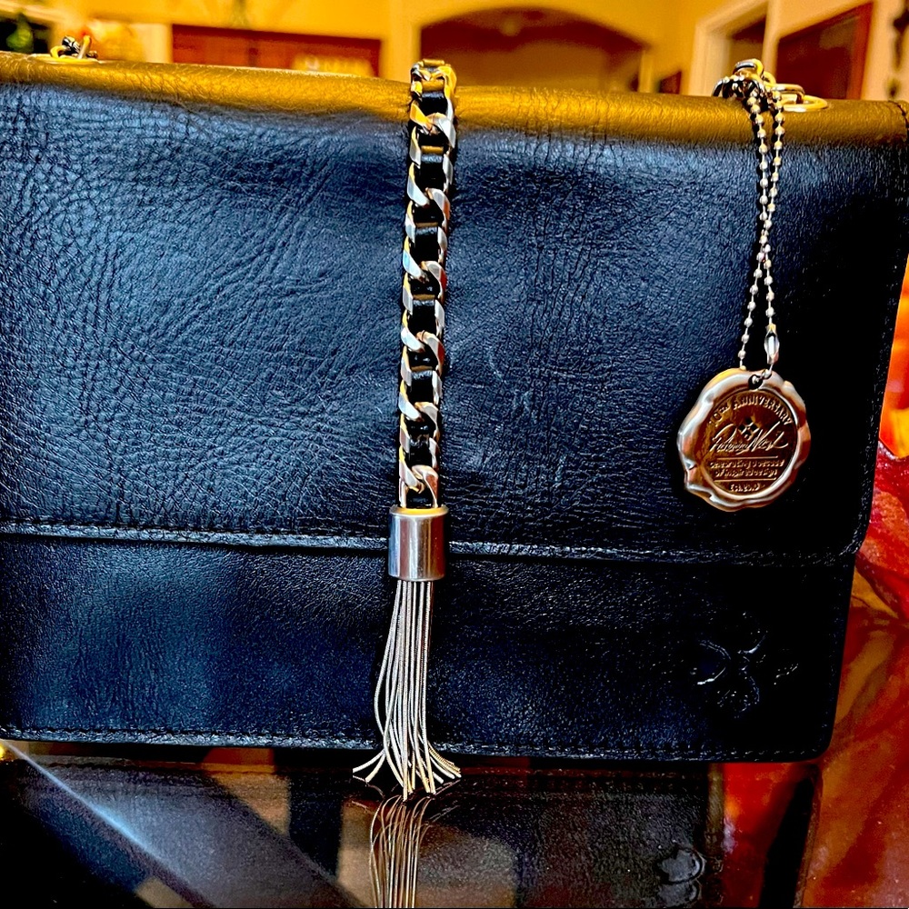 Patricia Nash 10th anniversary Adelfina Chain Tassel flap crossbody